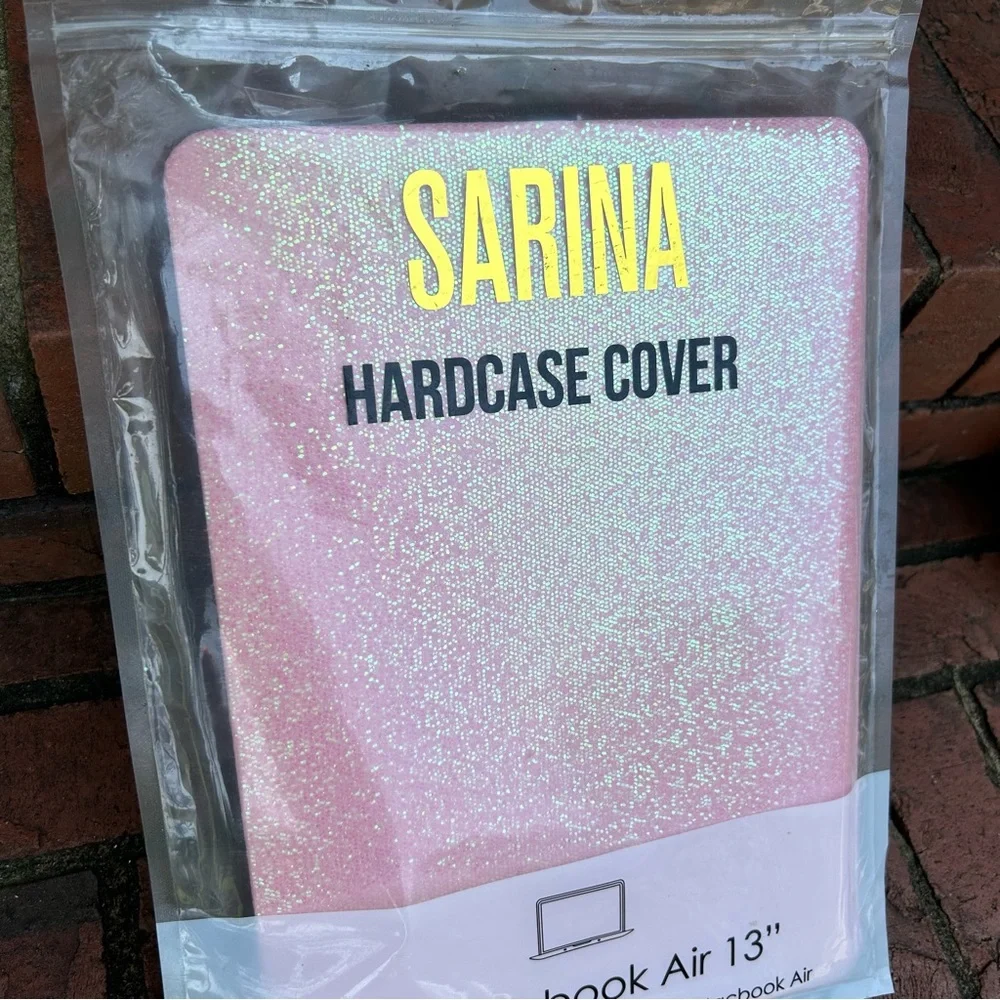 MacBook SARINA Hardcase Cover Pink Glitter Protection Case for a MacBook Air 13”